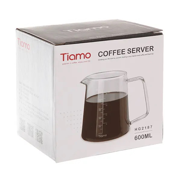 Сервер кофейный (кувшин) Tiamo HG2187 термостойкое стекло, 600 мл