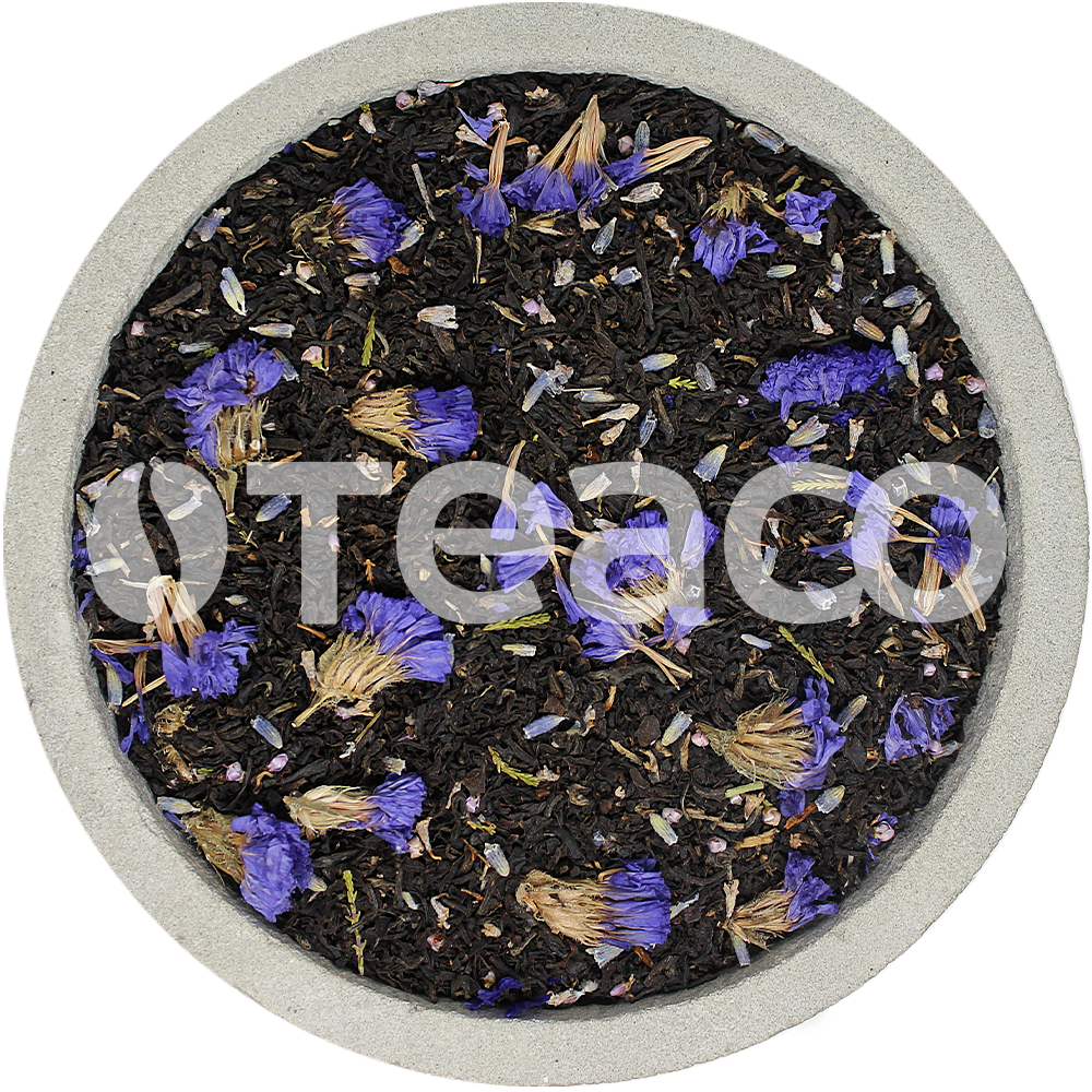 Чай TEACO Лаванда с черным индийским чаем вереском и незабудкой, 100 гр.