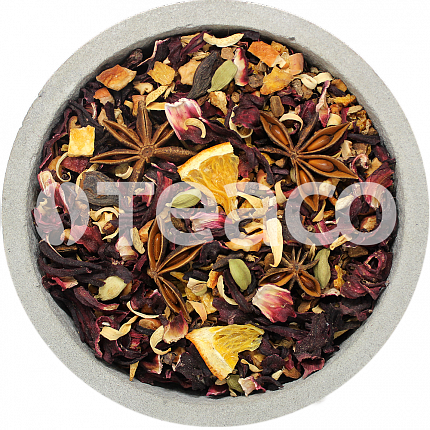Чай TEACO Глинтвейн с гибискусом и пряностями, 100 гр.