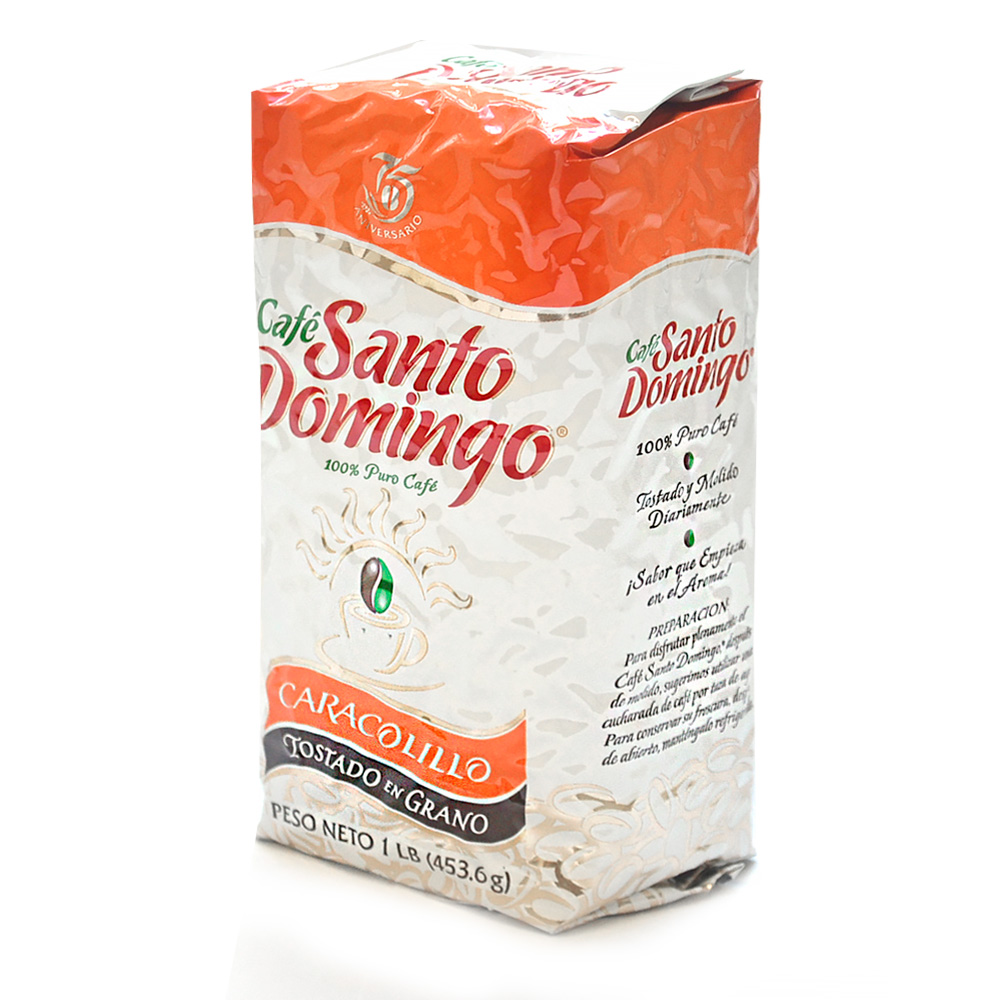 Кофе в зернах Santo Domingo Caracolillo, 454 гр.