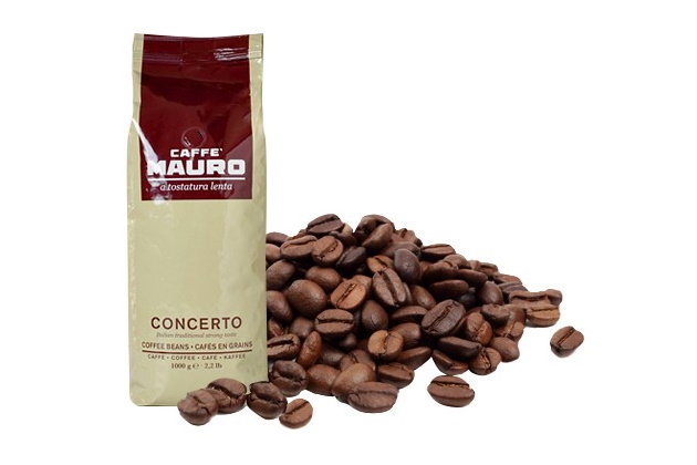 2 упаковки кофе в зернах Mauro Concerto (1000 гр.) по цене 1 