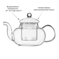 Чайник заварочный с колбой Уют CS-GL0005, стекло 600мл