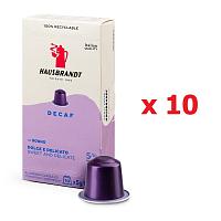 Кофе в капсулах Hausbrandt Nespresso Decaffeinato, 10 коробочек (100 шт)
