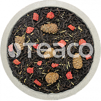 Чай TEACO Клубника с розмарином, черным индийским чаем и шишками, 100 гр.