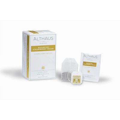 Чай пакетированный Althaus на чашку Ройбуш Клубника со Сливками, 20х1.75 гр