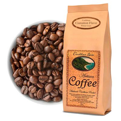 Кофе в зернах Caribbean Spice Artisan Kosher Coffee Cinnamon Grain (корица), 250 гр.