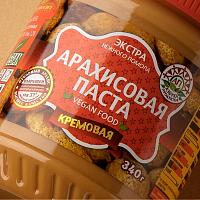 Паста арахисовая АЗБУКА ПРОДУКТОВ ЭКСТРА кремовая, 340г