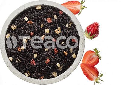 Чай черный TEACO Клубника со сливками, 250 гр.