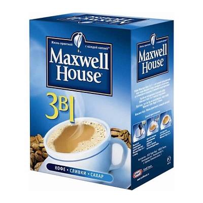 Кофе растворимый Maxwell House 3 в 1, 12 пак. х 15 гр. (м/у)
