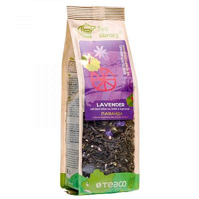 Чай TEACO Лаванда с черным индийским чаем вереском и незабудкой, 100 гр.