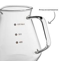 Чайник-сервер V60 жаропрочный CS-GL0001, стекло 600 мл