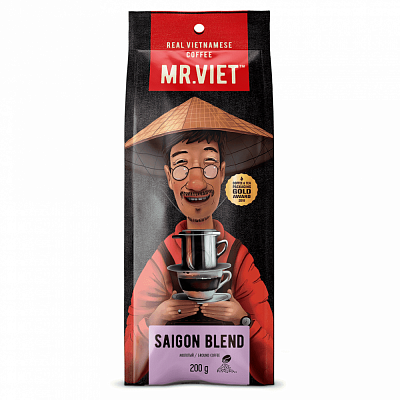 Кофе молотый Mr.Viet Saigon Blend со вкусом шоколада, 200 гр.