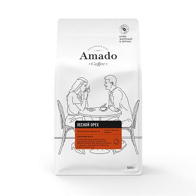 Кофе в зернах ароматизированный Amado Карамель, 500 гр.