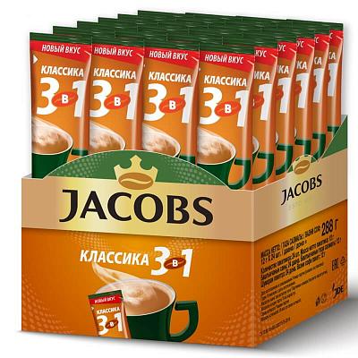 Кофе растворимый Jacobs 3 в 1 Классик, 24 пак. х 12 гр. 