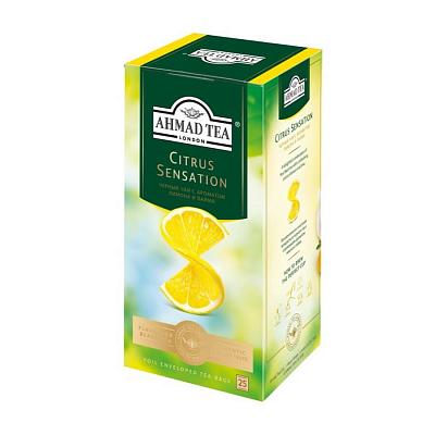 Чай черный Ahmad Tea Citrus Sensation с лимоном и лаймом, (1,8 гр. х 25 пак.)