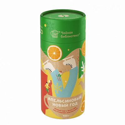 Чай TEACO Апельсиновый новый год, в подарочной упаковке (тубус), 150 гр.