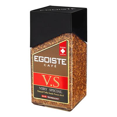 Кофе растворимый Egoiste V.S. с добавлением молотого, 100 гр. (ст/б)
